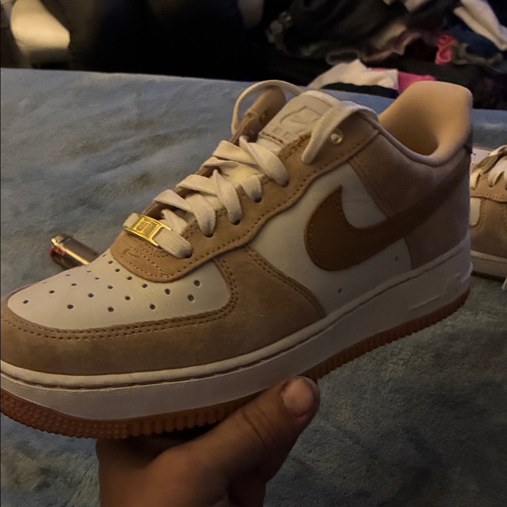 Nike Air Force 1 Low — White and Tan